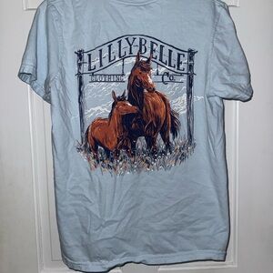 Comfort Colors Sky Blue Horse Graphic Tee